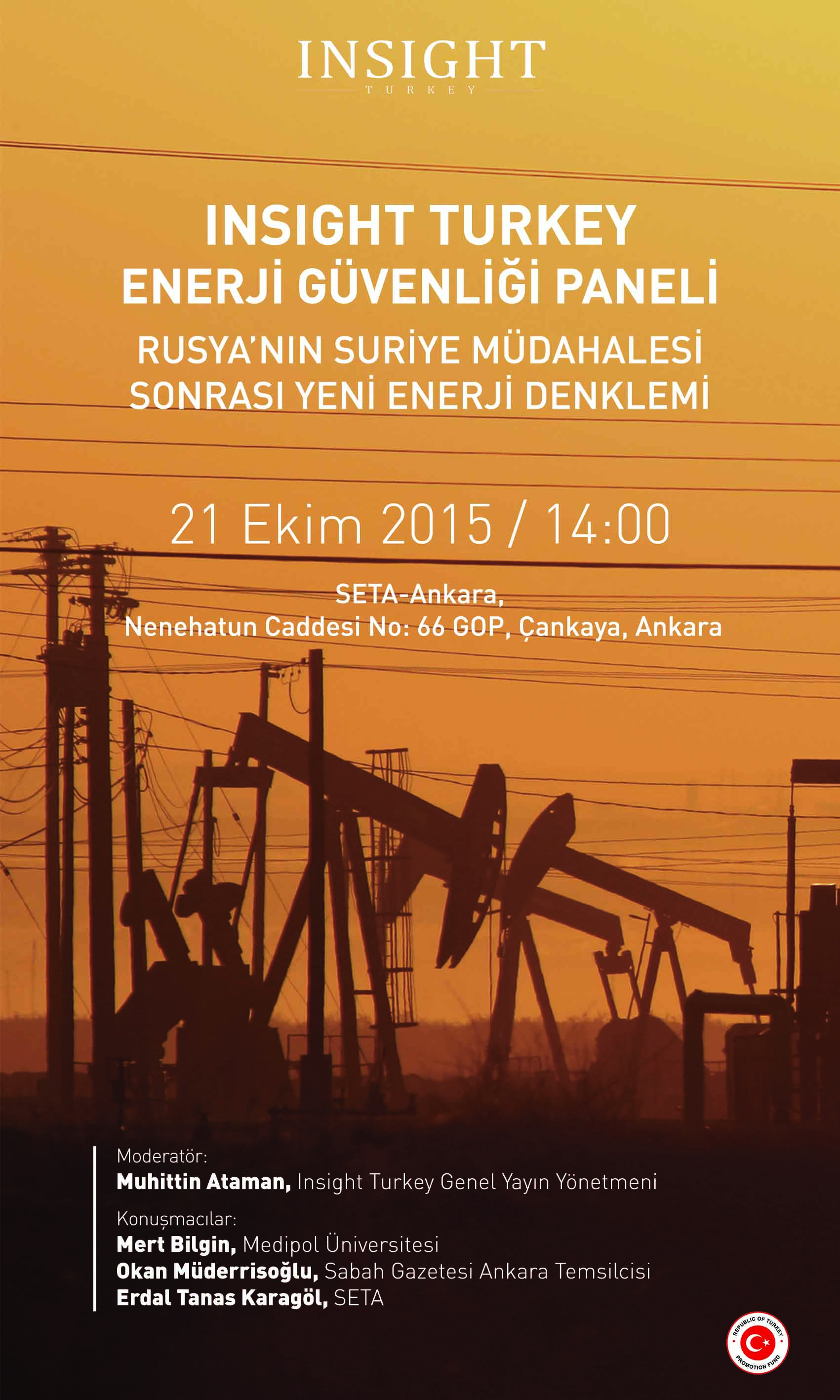 Insight Turkey Enerji Güvenliği Paneli: Rusya’nın Suriye Müdahalesi Sonrası Yeni Enerji Denklemi