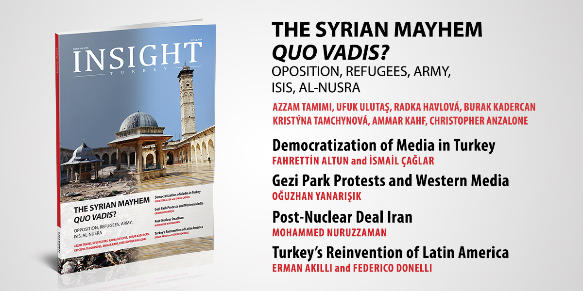 Insight Turkey Dergisinin Son Sayısı Suriye Dosyasıyla Yayında