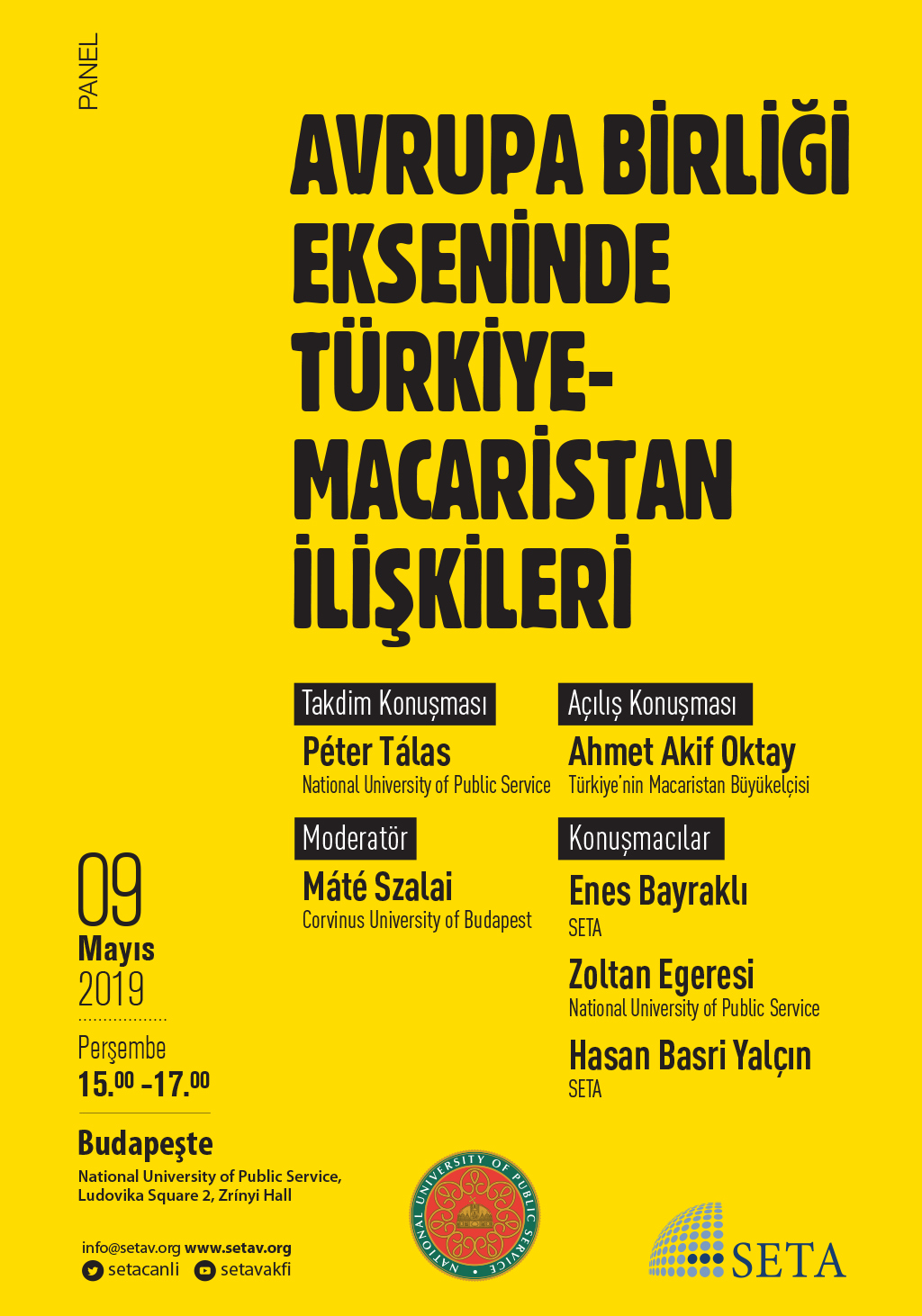 Panel: Avrupa Birliği Ekseninde Türkiye-Macaristan İlişkileri