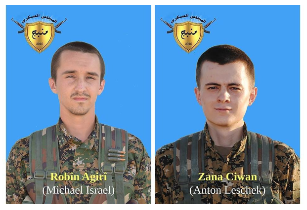 ANTIFA / PKK-YPG teröristleri Michael Israel ve Anton Leschek 