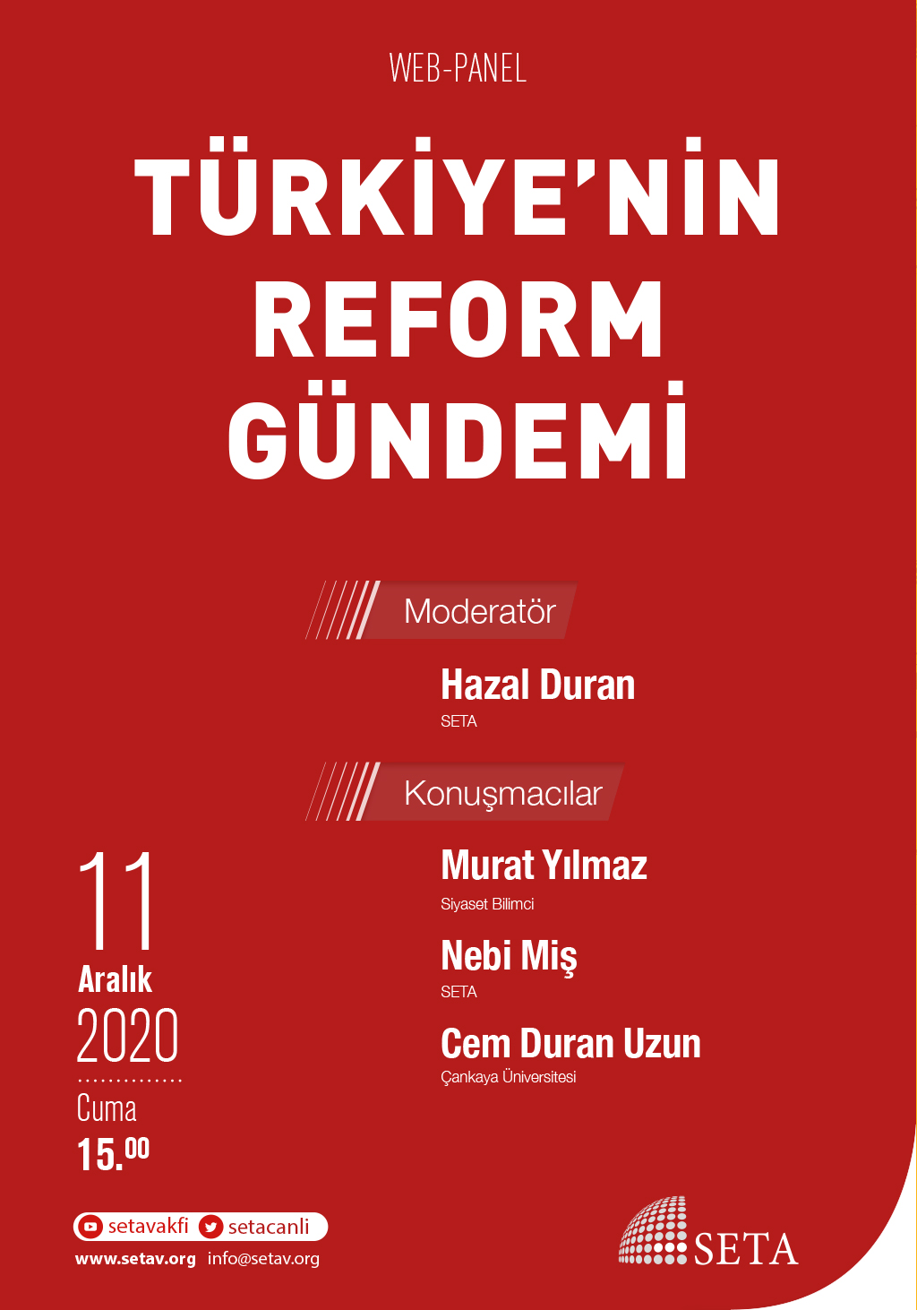 Web Panel: Türkiye’nin Reform Gündemi
