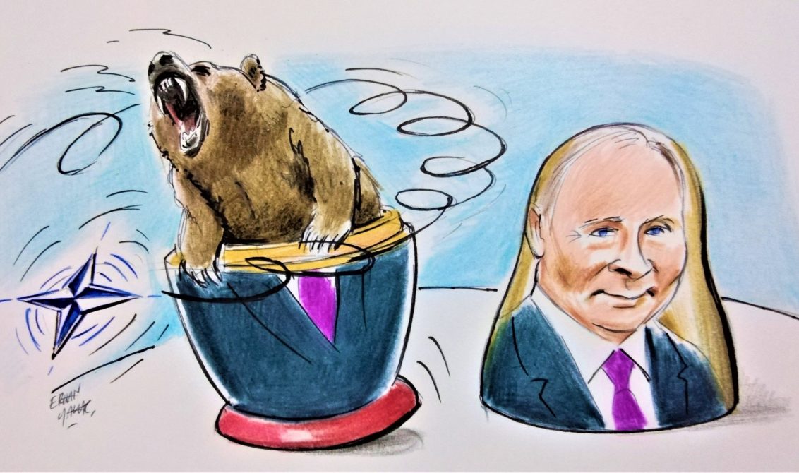 Rusya Devlet Başkanı Vladimir Putin | Erhan Yalvaç'ın çizimi