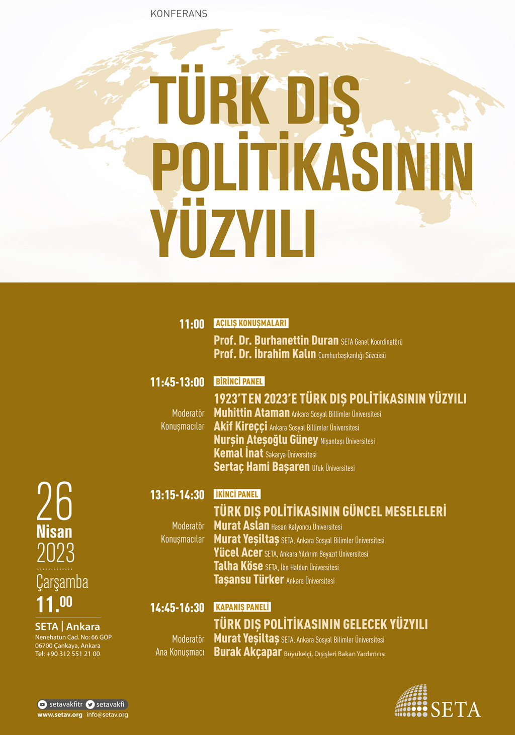 Konferans: Türk Dış Politikasının Yüzyılı