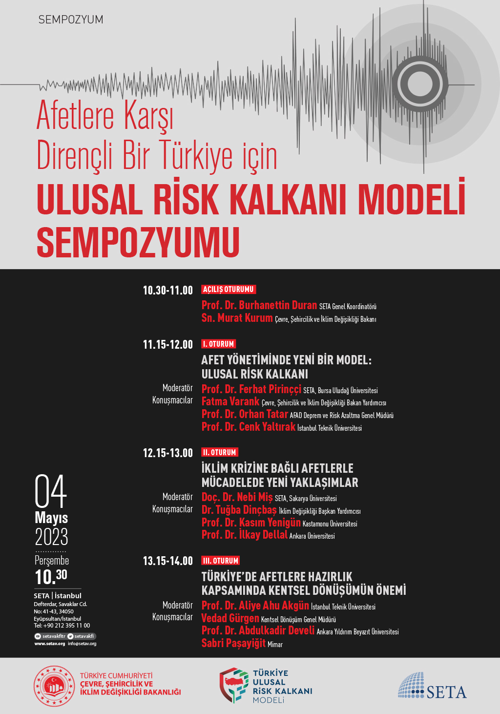 Afetlere Karşı Dirençli Bir Türkiye için Ulusal Risk Kalkanı Modeli Sempozyumu