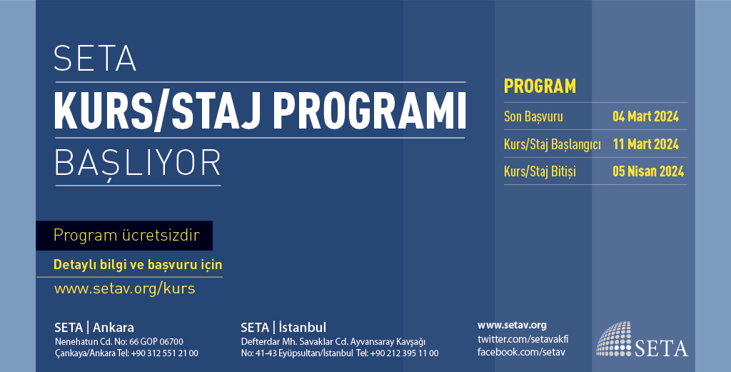 SETA 2024 Kurs/Staj Programı Başlıyor