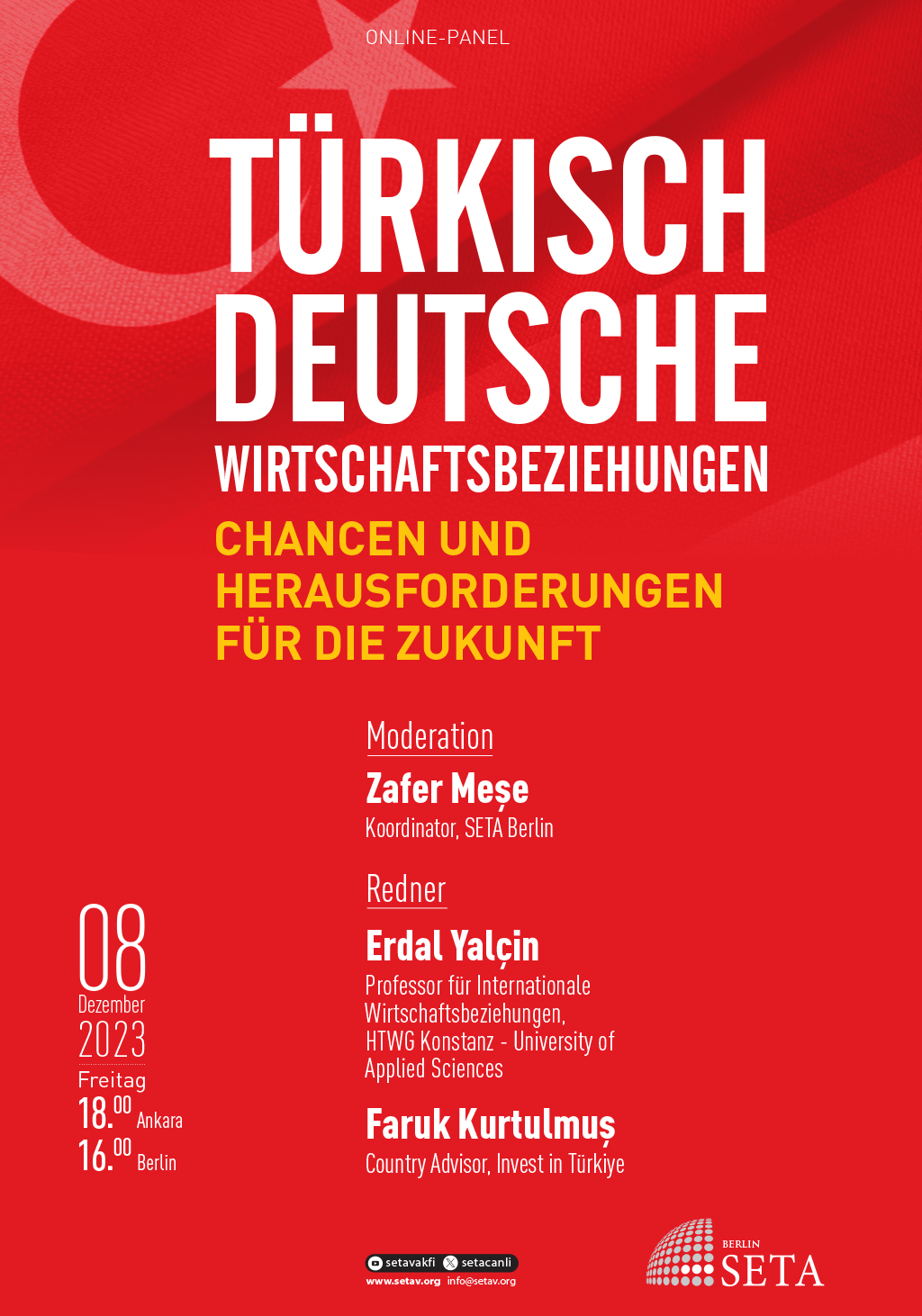 Online Panel: Türkisch-Deutsche Wirtschaftsbeziehungen | Chancen und Herausforderungen für die Zukunft