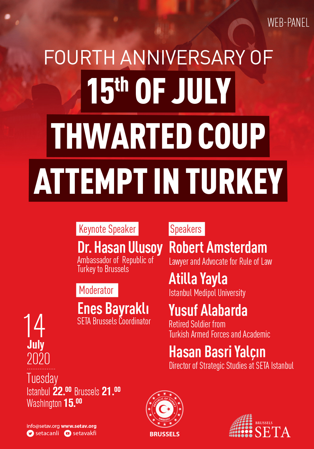 Fourth Anniversary of 15th of July Thwarted Coup Attempt in Turkey