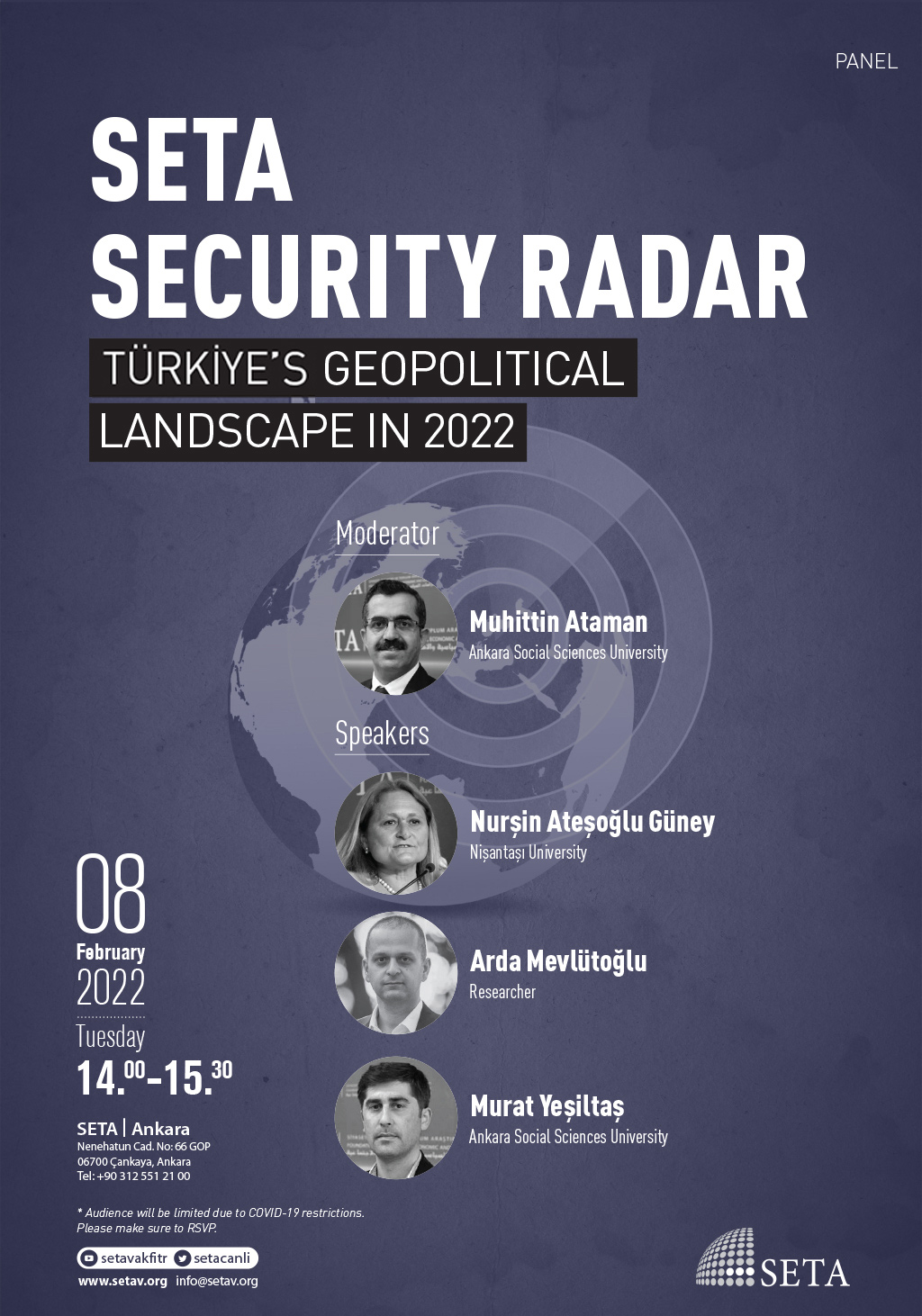 Panel: SETA Security Radar | Türkiye’s Geopolitical Landscape in 2022