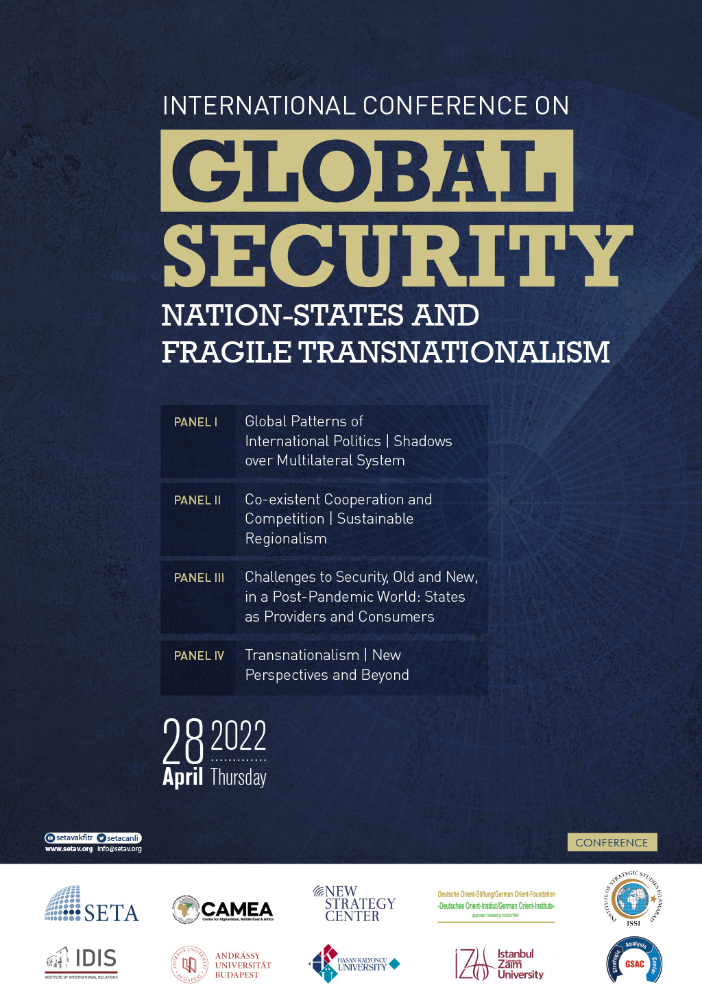 INTERNATIONAL CONFERENCE ON ‘GLOBAL’ SECURITY:  Nation-States and Fragile Transnationalism