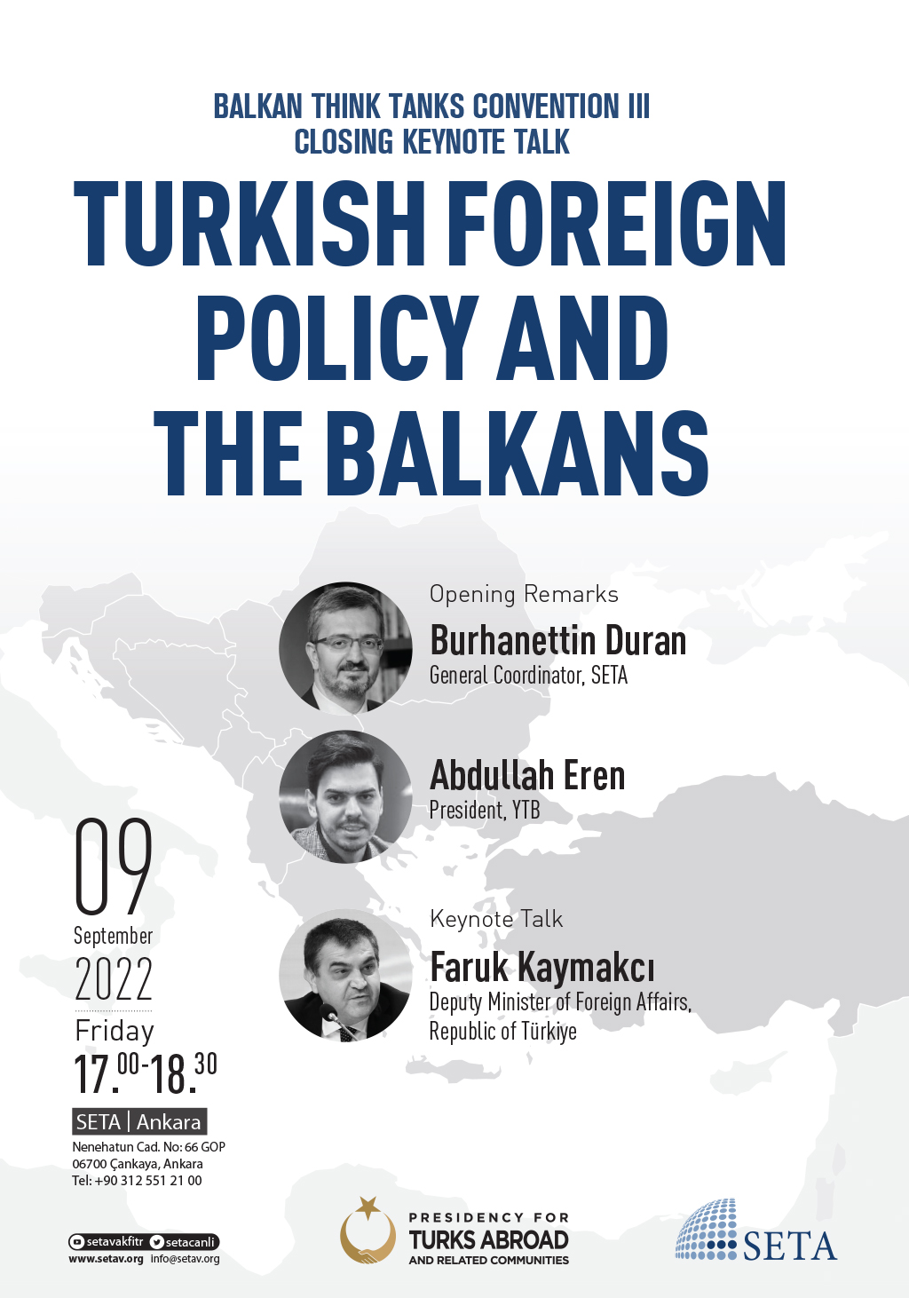 Keynote Talk: “Turkish Foreign Policy and the Balkans”