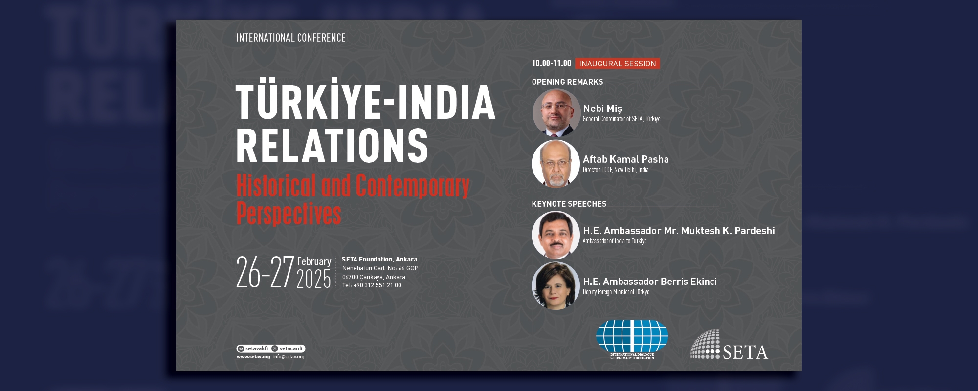 International Conference Türkiye-India Relations Historical and Contemporary Perspectives