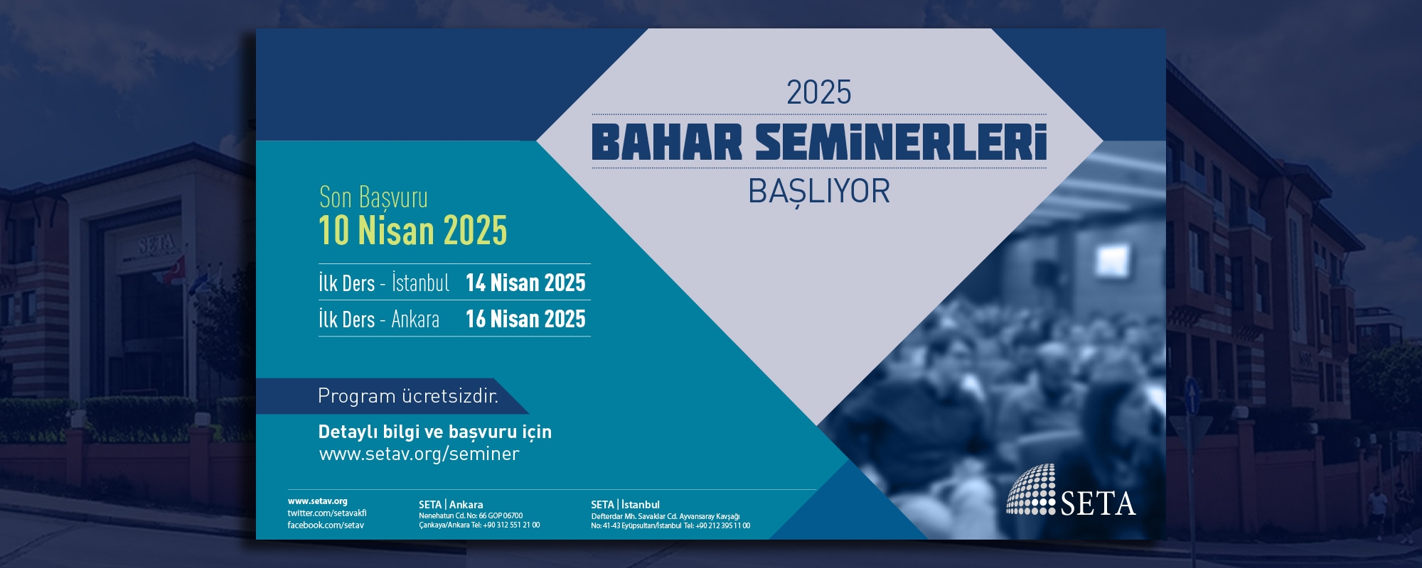 SETA 2025 Bahar Dönemi Seminer Programı Başlıyor